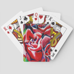 Jeu De Cartes Peinture d'aquarelle rose Roses