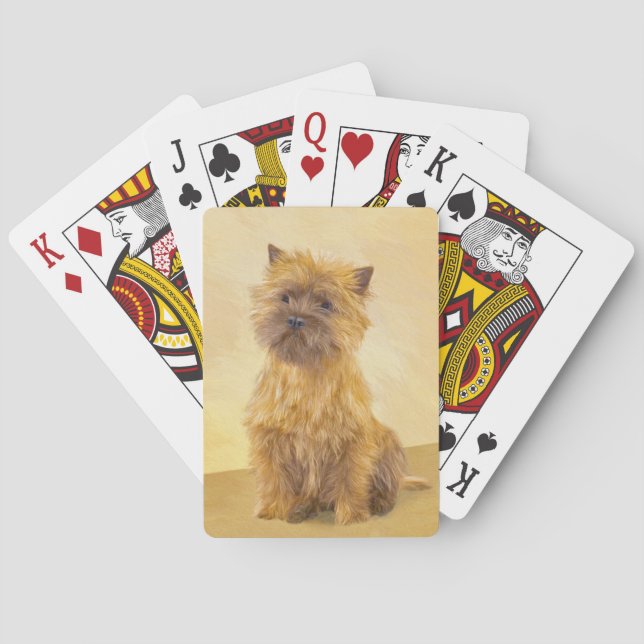 Jeu De Cartes Peinture de Cairn Terrier - Cute Original Chien Ar (dos)