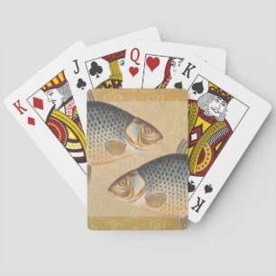 Jeu De Cartes peinture de pêche de carpe dessin d'eau douce
