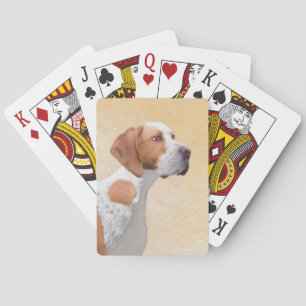 Jeu De Cartes Peinture de pointeur - jolie art original de chien