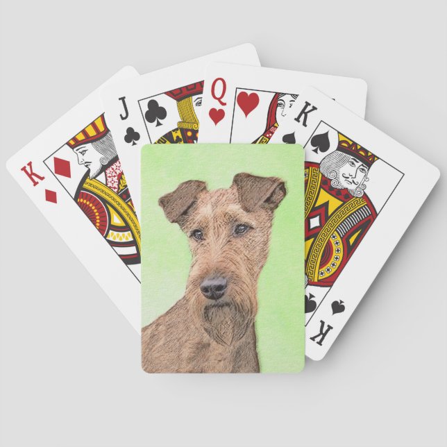 Jeu De Cartes Peinture de Terrier irlandais - Cute Original Dog  (dos)