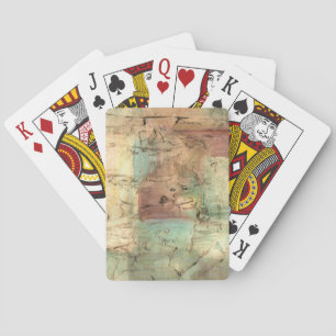 Jeu De Cartes Peinture de ton de la terre avec la surface