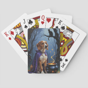 Jeu De Cartes Peinture d'Halloween Whimsical Chien d'Afghanistan