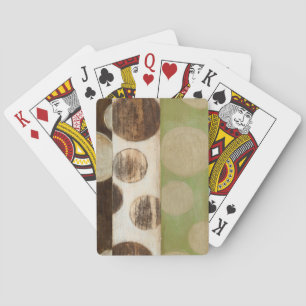 Jeu De Cartes Peinture en panneau de bois de tonalité Terre avec