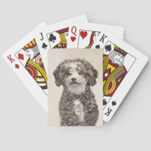 Jeu De Cartes Peinture espagnole sur le chien d'eau - joli art o