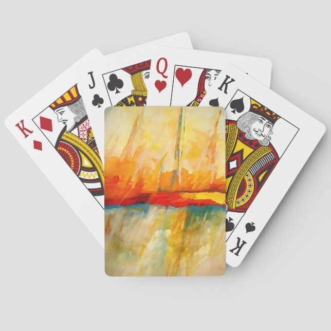 Jeu De Cartes Peinture expressionniste abstraite moderne (dos)