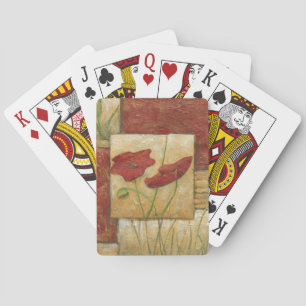 Jeu De Cartes Peinture florale avec traits de pinceau visibles