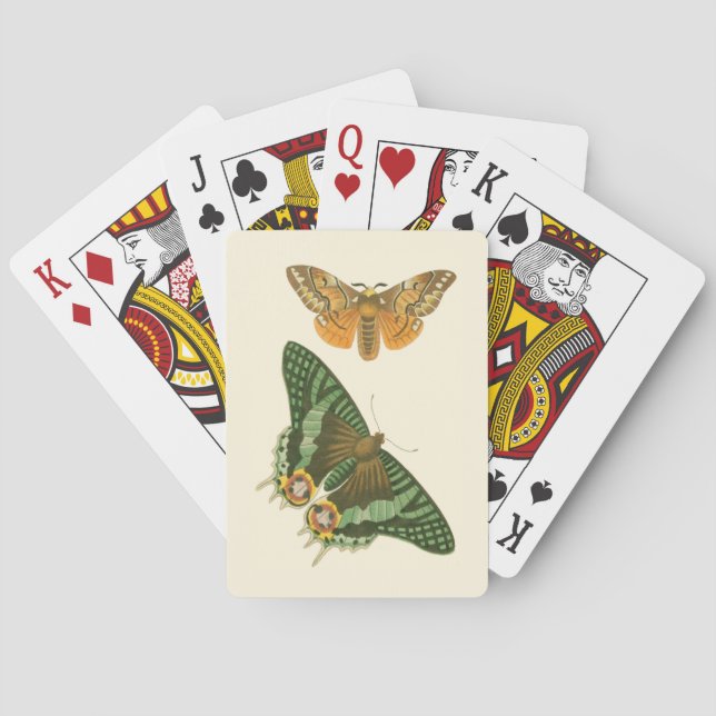 Jeu De Cartes Peinture légèrement encadrée de papillon (dos)
