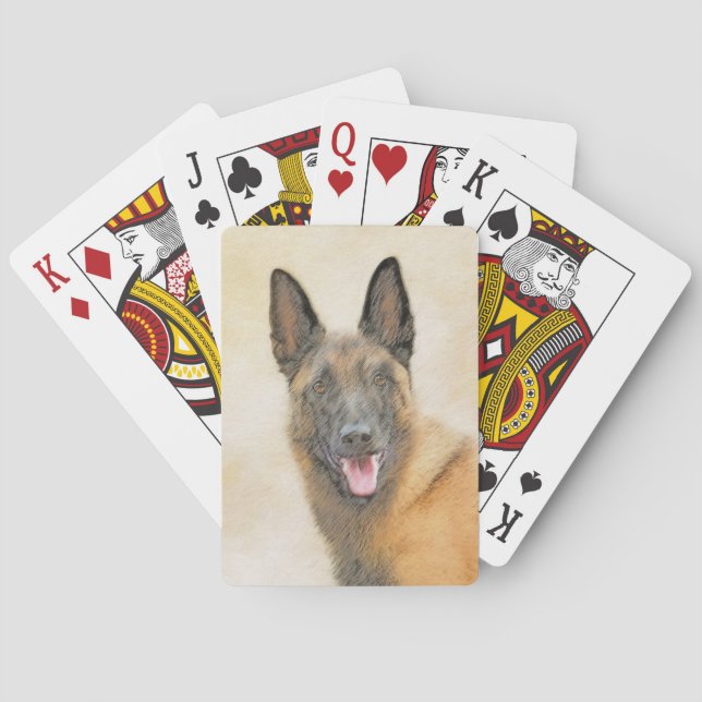 Jeu De Cartes Peinture malinoise belge - Beau art original de ch (dos)
