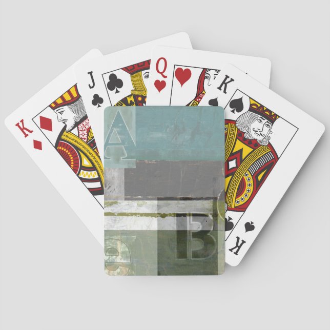 Jeu De Cartes Peinture moderne avec les lettres assorties (dos)