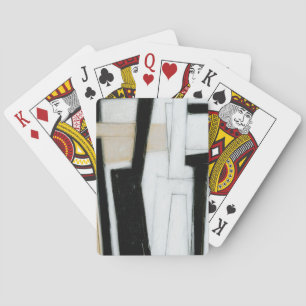 Jeu De Cartes Peinture noire et blanche abstraite