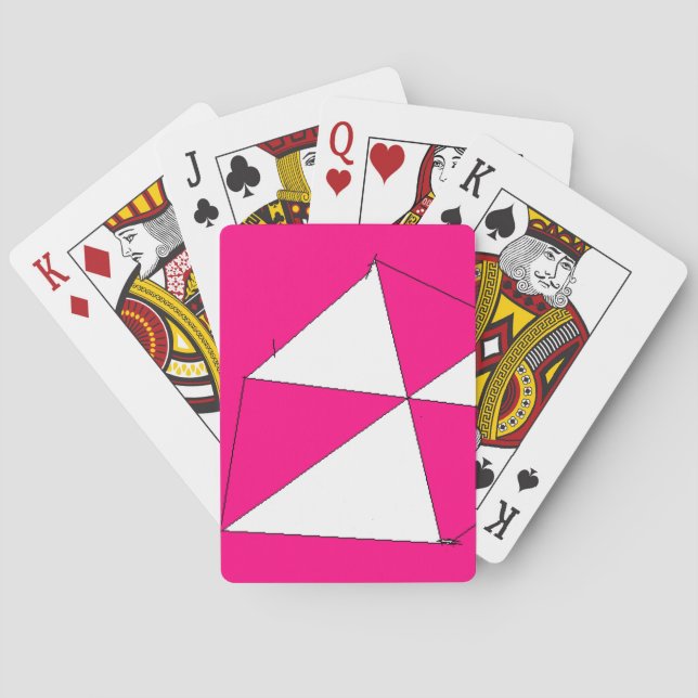 Jeu De Cartes Peinture numérique rose blanc, Art pour enfants (dos)