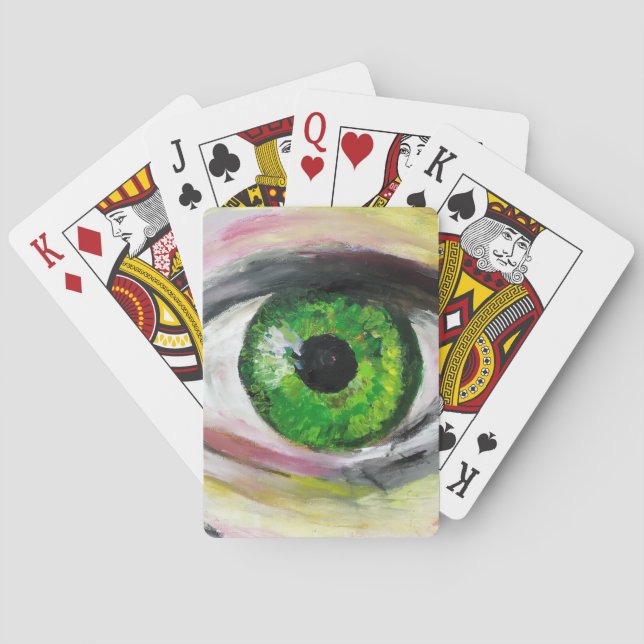 Jeu De Cartes Peinture oculaire verte (dos)