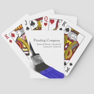 Jeu De Cartes Peinture Peintre Service Société Pinceau Bleu