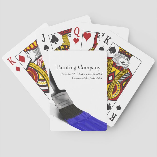 Jeu De Cartes Peinture Peintre Service Société Pinceau Bleu (dos)