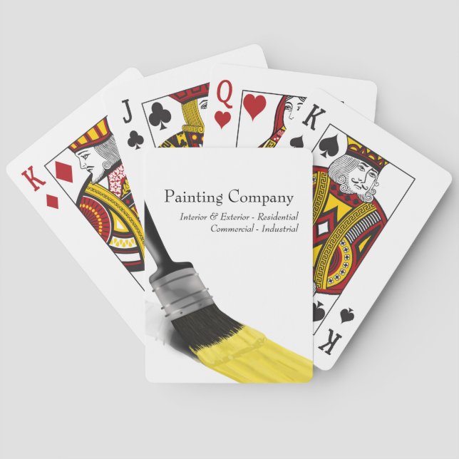 Jeu De Cartes Peinture Peintre Service Société Pinceau Jaune (dos)
