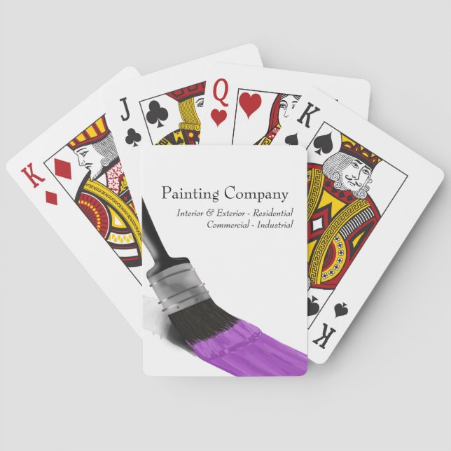 Jeu De Cartes Peinture Peintre Service Société Pinceau violet (dos)