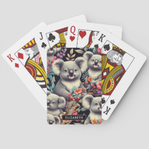 Jeu De Cartes Peinture vintage Cute Koala