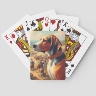Jeu De Cartes Peinture vintage pour chien de collection