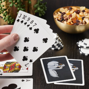 Jeu De Cartes Peintures de cygnes la nuit par Alfred Fox