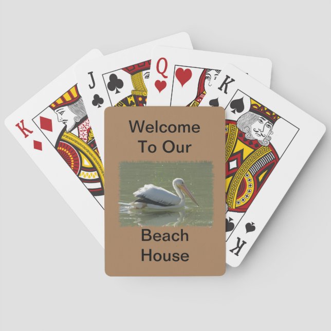 Jeu De Cartes Pélican Photo Bird Côte Summer Beach House (dos)