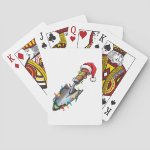 Jeu De Cartes Pelle de jardinage enveloppée de lumières de Noël