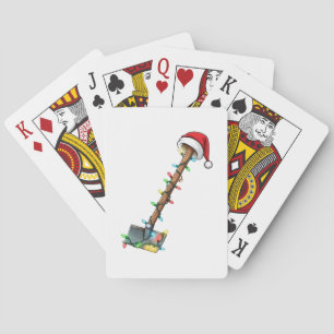 Jeu De Cartes Pelle de jardinage enveloppée de lumières de Noël