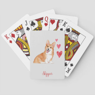 Jeu De Cartes Pembroke Welsh Corgi Texte personnalisé
