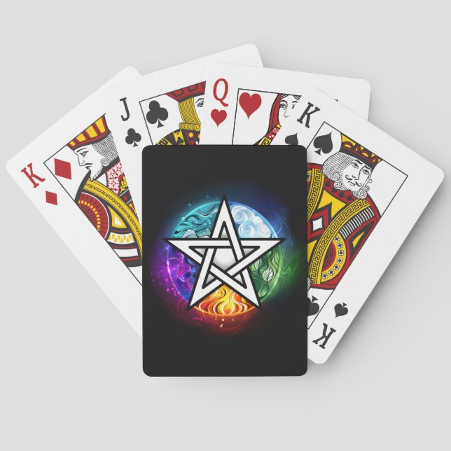 Jeu De Cartes pentagramme du Wiccan (dos)
