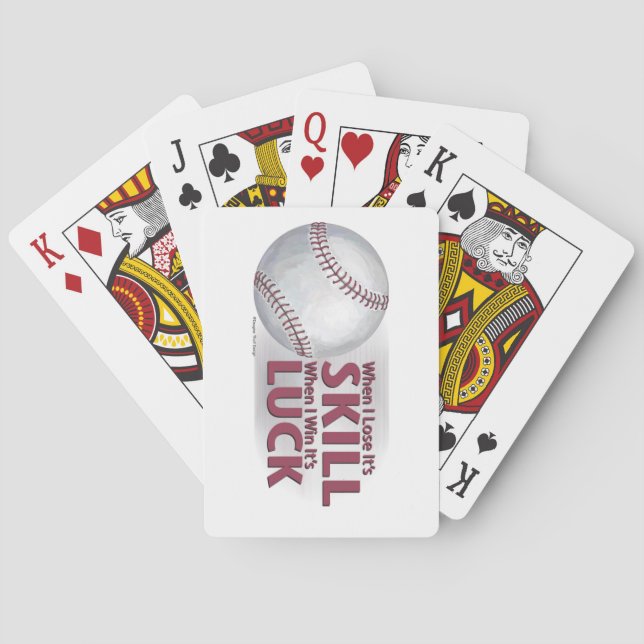 Jeu De Cartes Perdre la compétence gagner la chance Baseball (dos)