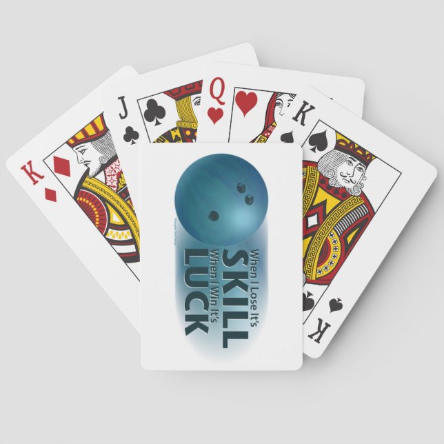 Jeu De Cartes Perdre la compétence Gagner la chance Bowling bleu (dos)