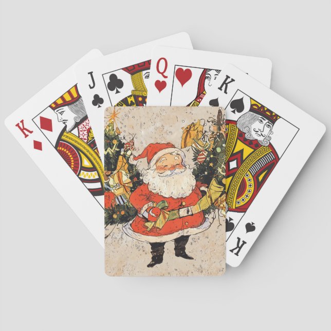 Jeu De Cartes Père Noël Arbres de Noël (dos)