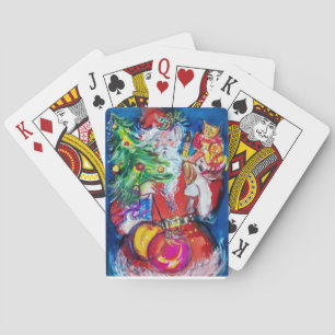 JEU DE CARTES PÈRE NOËL AVEC ARBRE DE NOËL ET CADEAUX