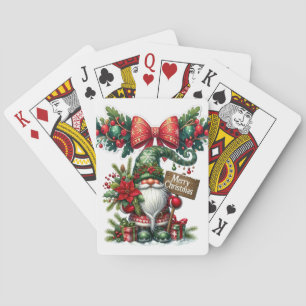 Jeu De Cartes Père Noël avec Noël Poinsettia