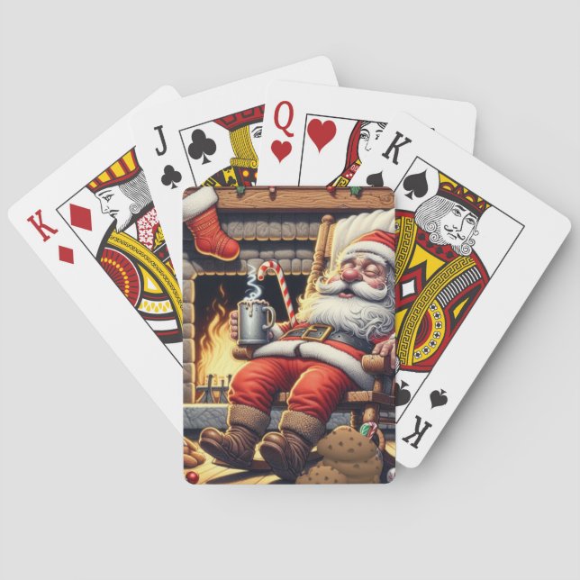 Jeu De Cartes Père Noël dort Noël (dos)