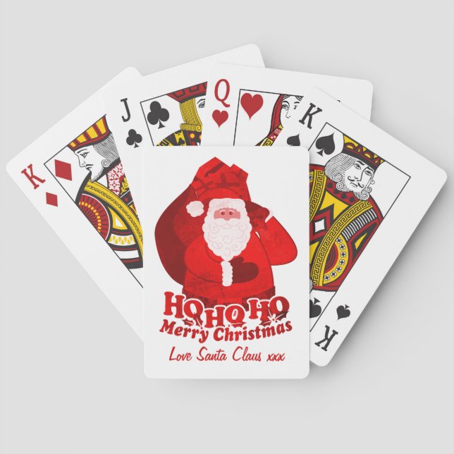 Jeu De Cartes Père Noël Père Noël rouge nom cadeau cadeaux (dos)