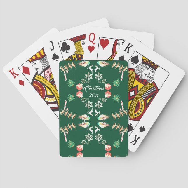 Jeu De Cartes Père Noël Reindeer Classic Playing Cartes (dos)