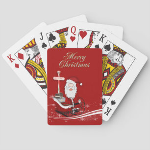 Jeu De Cartes Père Noël & Son Traîneau Joyeux Noël