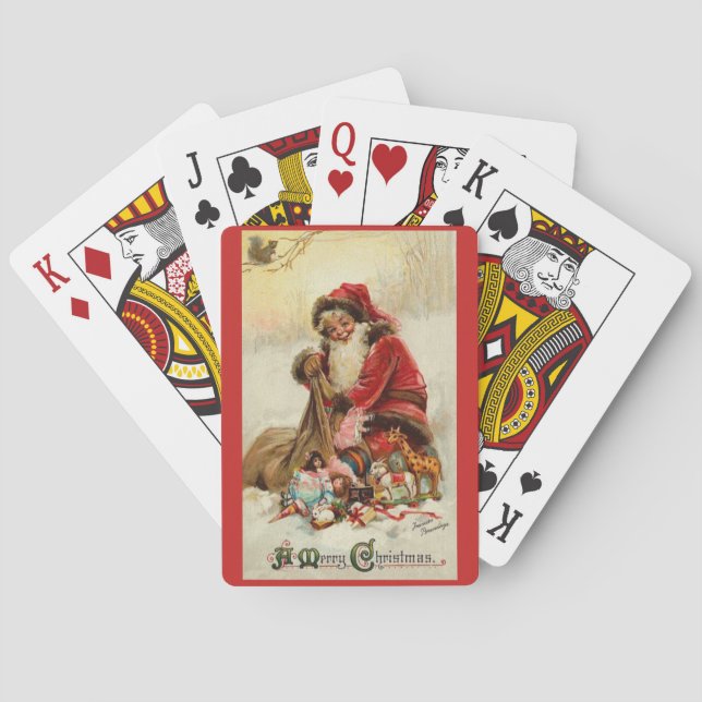 Jeu De Cartes Père Noël vintage (dos)