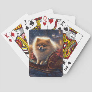 Jeu De Cartes Période de fêtes de Noël du Poméranie brossée