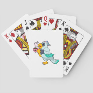 Jeu De Cartes Perroquet avec tasse de café