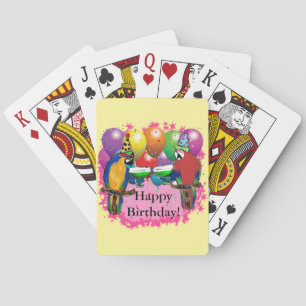 JEU DE CARTES PERROQUETS D'ANNIVERSAIRE