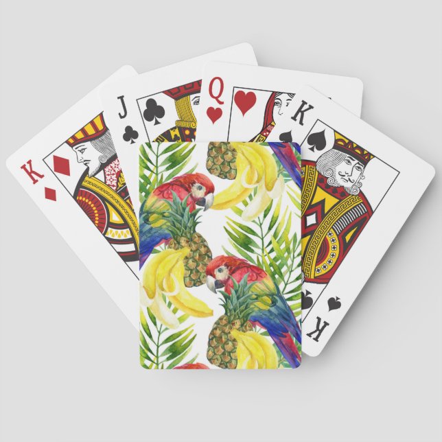 Jeu De Cartes Perroquets Et Fruits Tropicaux (dos)