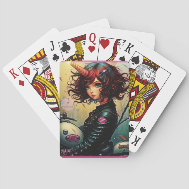 Jeu De Cartes Persephone Unicorn Biker Jouer Cartes (dos)