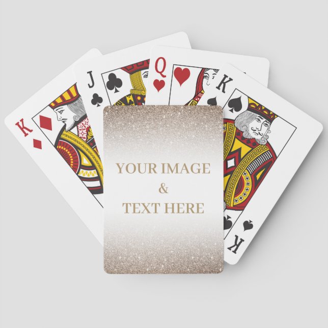 Jeu De Cartes Personalized Custom Your Own Photo & Text (dos)