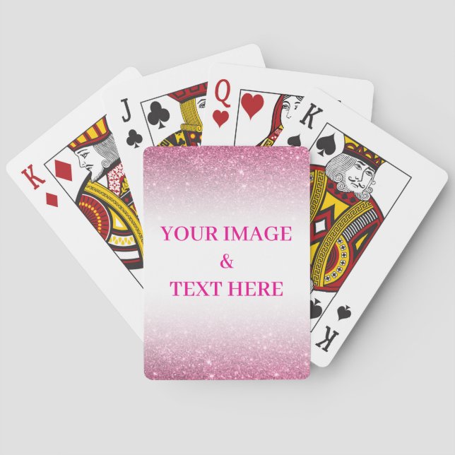 Jeu De Cartes Personalized Custom Your Own Photo & Text (dos)