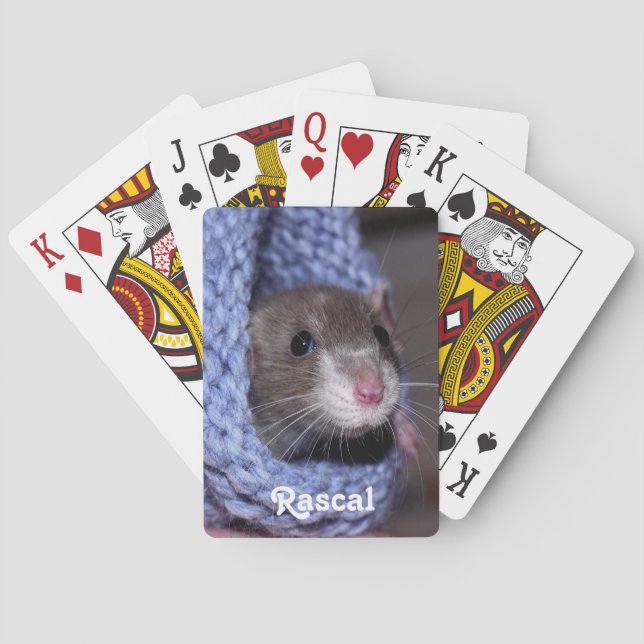 Jeu De Cartes Personalized Cute Baby Pet Rat (dos)