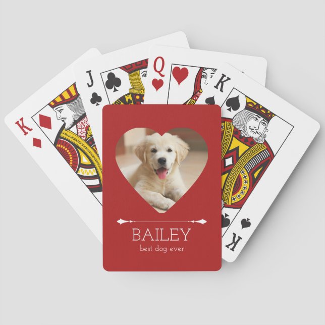 Jeu De Cartes Personalized Dog Photo (dos)