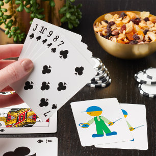 Jeu De Cartes Personnage de serrurier avec clé et tournevis