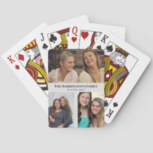 Jeu De Cartes Personnalisé 3 sections Photos de famille Collage 